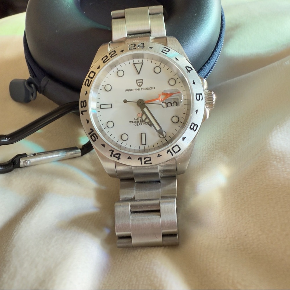 Paganini Design Man’s Watch PD-1682 GMT Grand Design Silver and White Watch - Picture 4 of 4